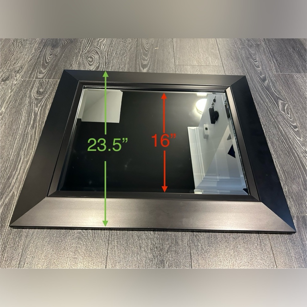 Mirror with black border 23.5” x 27.5”